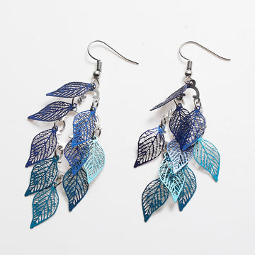 8Seasons Fashion Vintage Drop Earrings Leaf Colorful Feather Pendant Tassel For Women Earrings Accessories Jewelry 2021 Trend daiiibabyyy